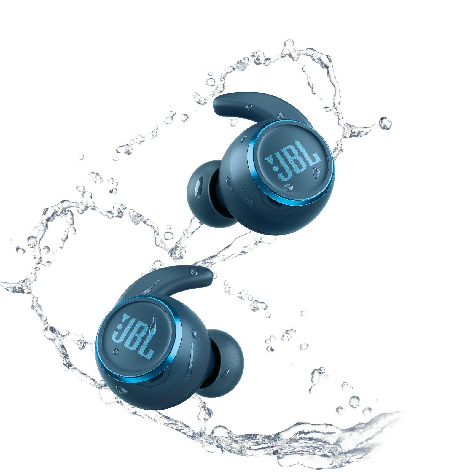 JBL Reflect Mini NC - Blue - Waterproof true wireless Noise Cancelling sport earbuds - Front
